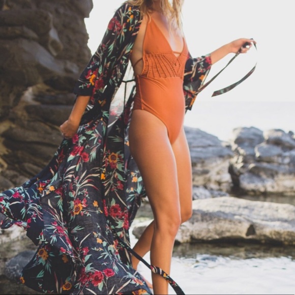 Gillia One Piece Crochet Swimsuit - Picture 3 of 7